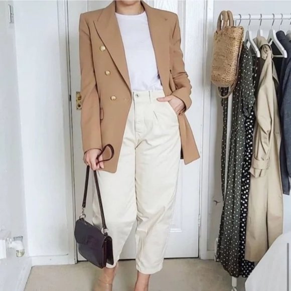 ZARA TAILORED DOUBLE BREASTED BLAZER GOLD BUTTONS BALMAIN LIKE - Picture 7 of 12